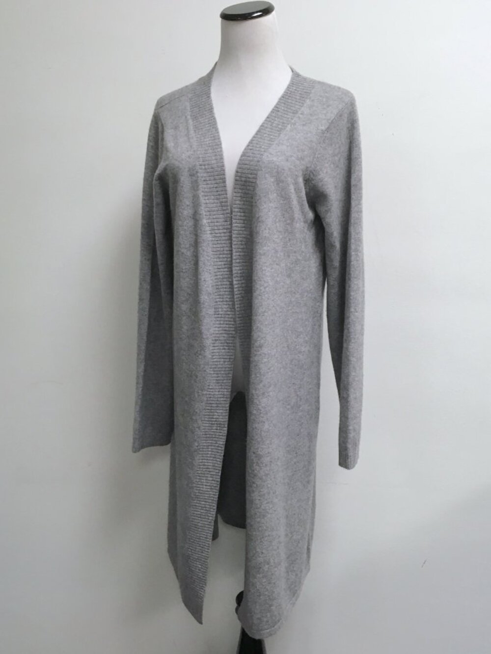 SOFIA CASHMERE GRAY open SWEATER COAT CARDIGAN XL